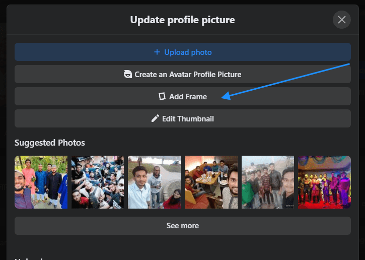 how to get blue circle on facebook profile picture