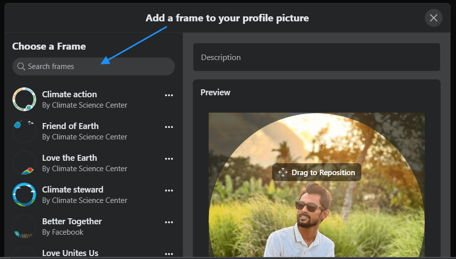 how to get blue circle on facebook profile picture