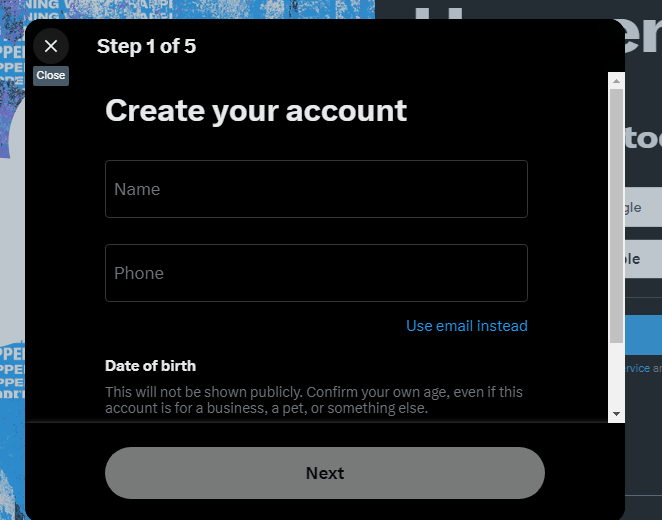 how to create an anonymous twitter account